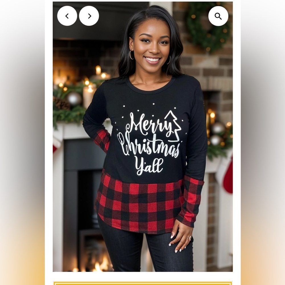 Hemish USA Christmas Top *GOOD USED CONDITION*